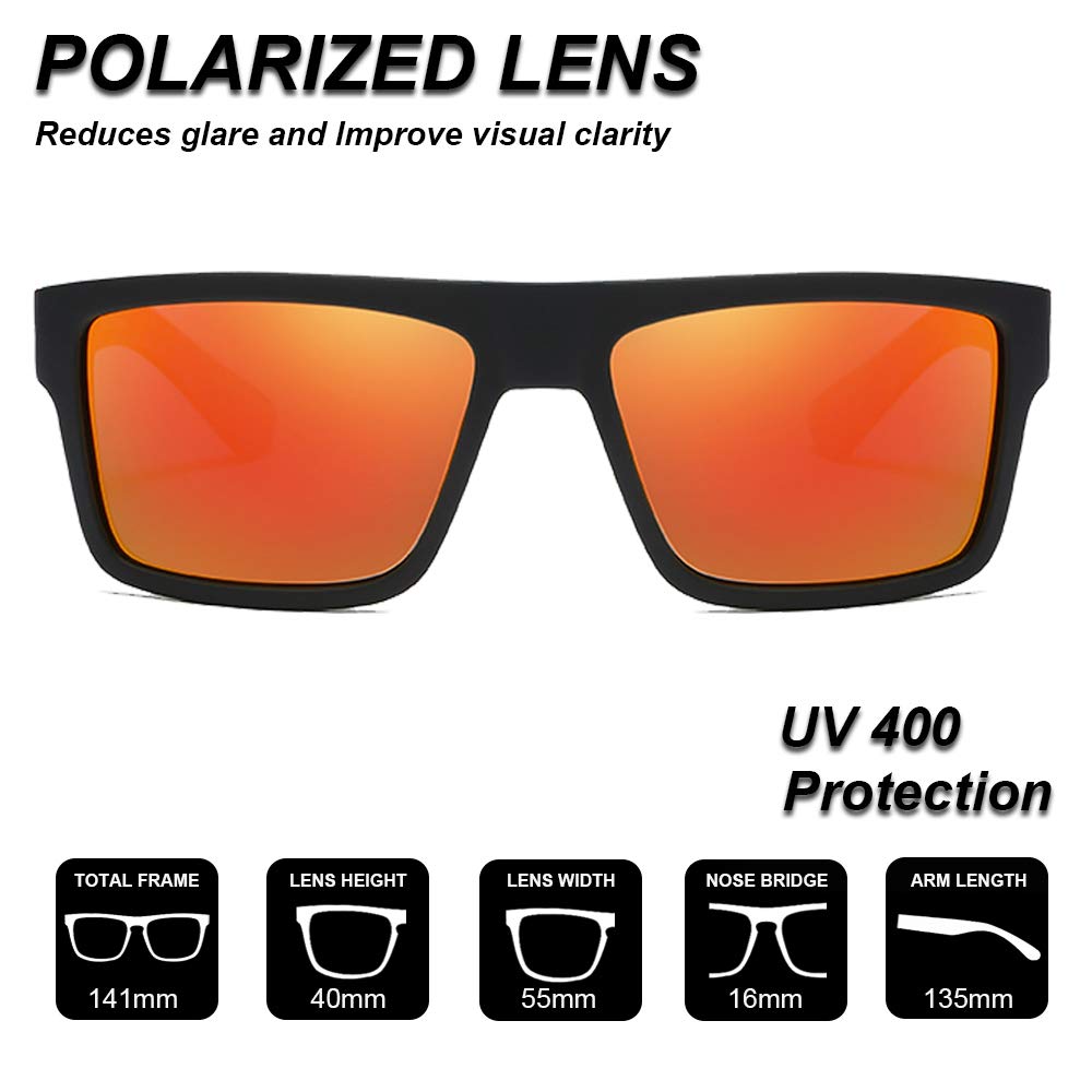 Occhiali da sole polarizzati retrò per uomo e donna classici vintage occhiali da sole quadrati protezione UV400 D918