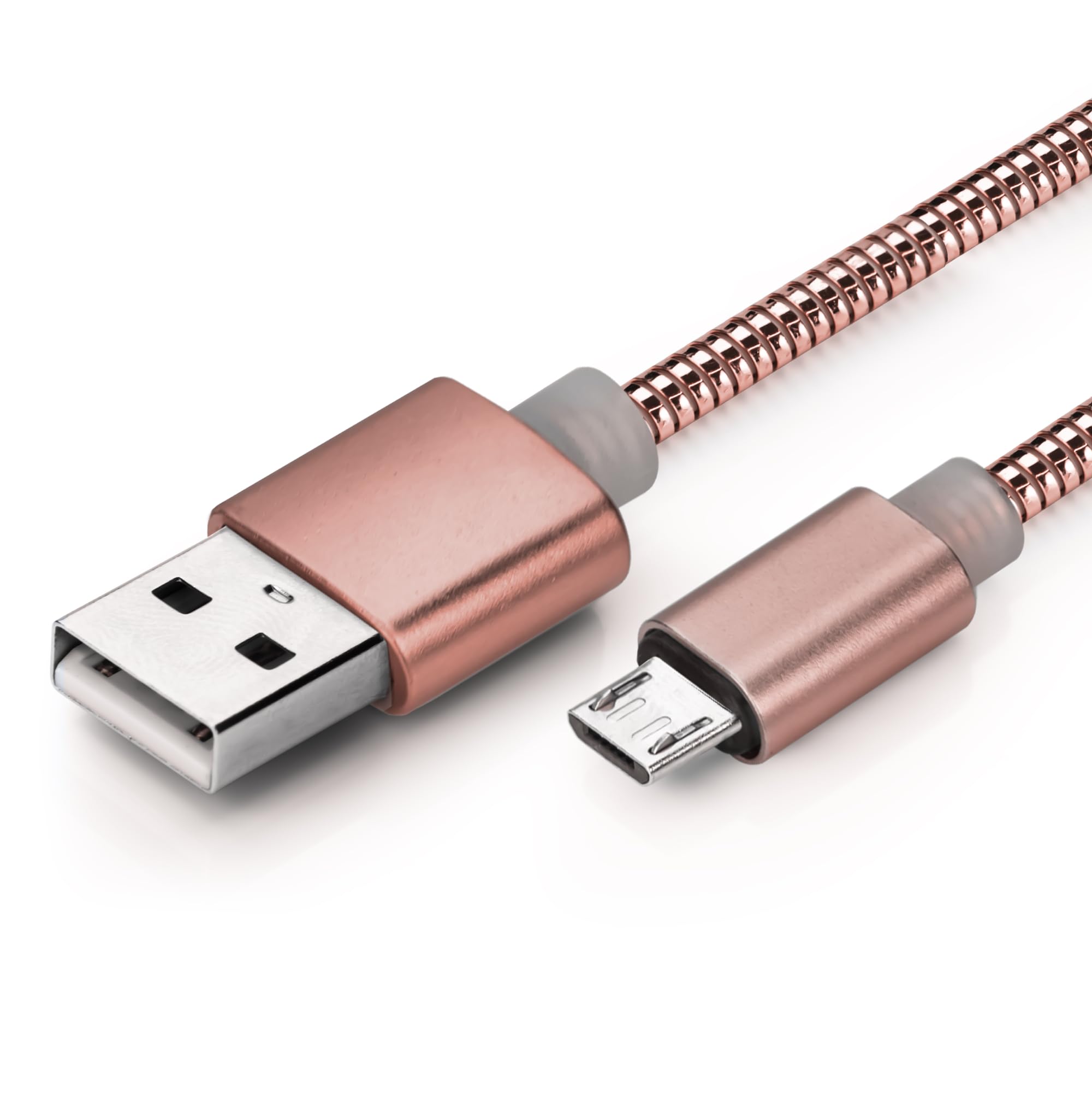 Status USB A to USB Micro Charge Cable, Fast Charger, 1M Durable, 5w Fast Charging Cable, High-Speed Data Sync, Rose Gold Metal, (Pack of 1), SPCMUSBCRG1PK6