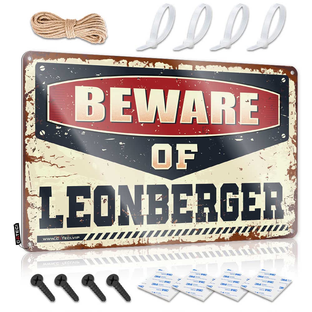 Fzfn Colour Farmhouse Signs Indie Room Decor Rooms Antique Ideas Beware Of Leonberger - Easy To Hang Art(30X40cm)