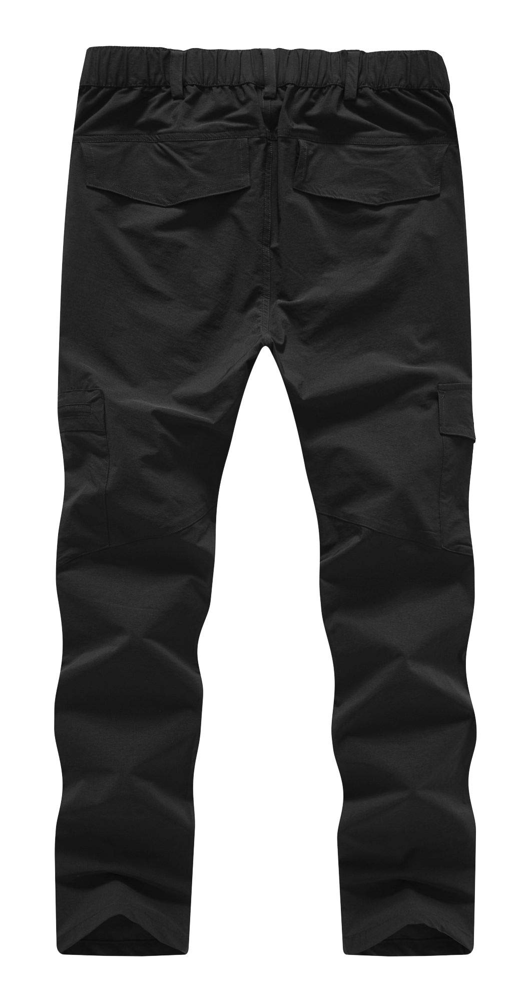 YSENTO Pantalones de senderismo para mujer, impermeables, de secado rápido, transpirables, para camping, trekking, pantalones funcionales, Negro , XXXL