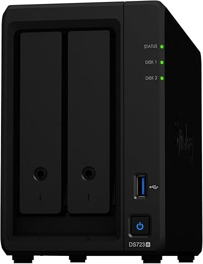 Synology DiskStation DS723+ Network Attached Storage Drive (Black)