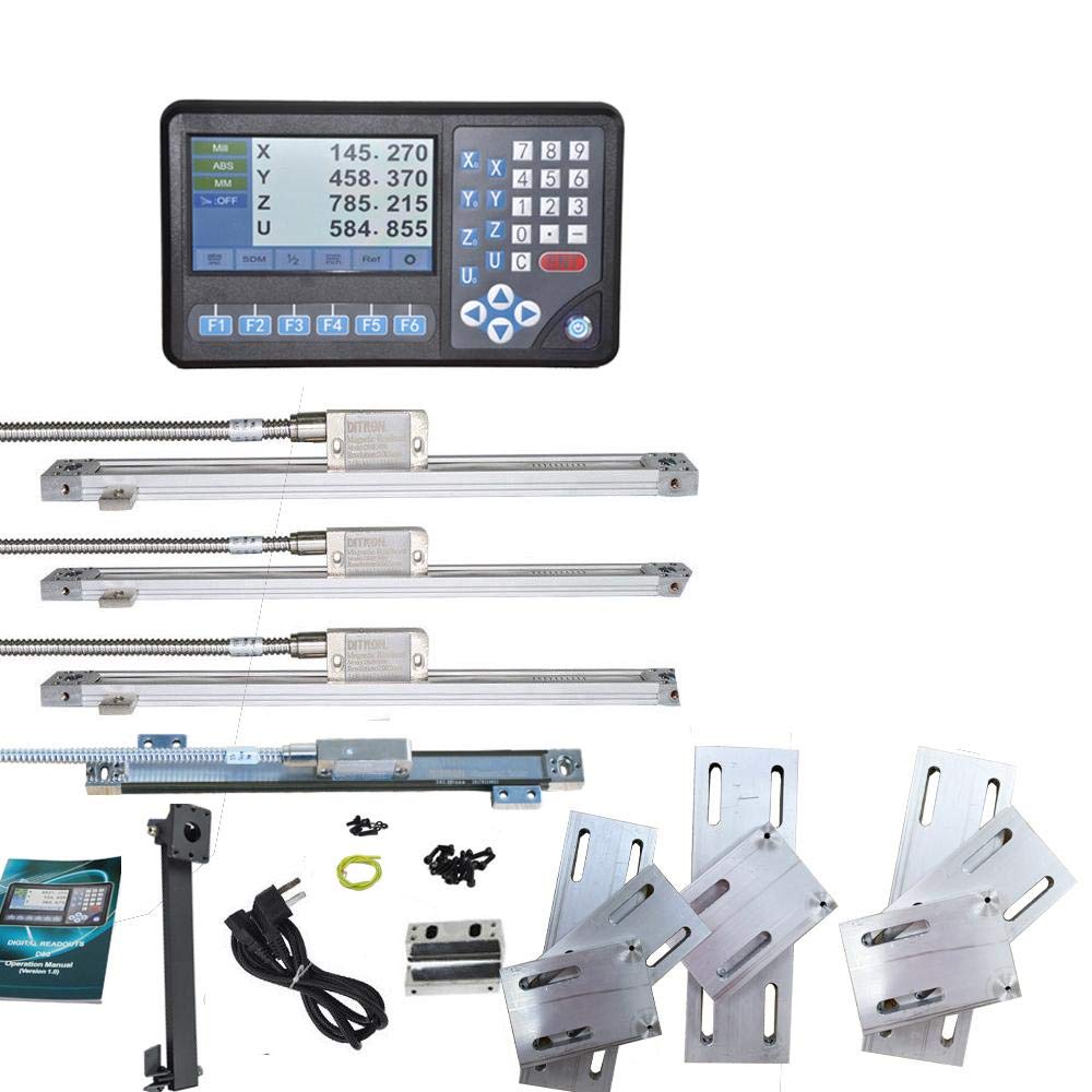 4 Axis LCD 7'' With RPM DRO, Digital Readout Display, 4Pcs IP67 1um High Accuracy Magnetic scale Enc