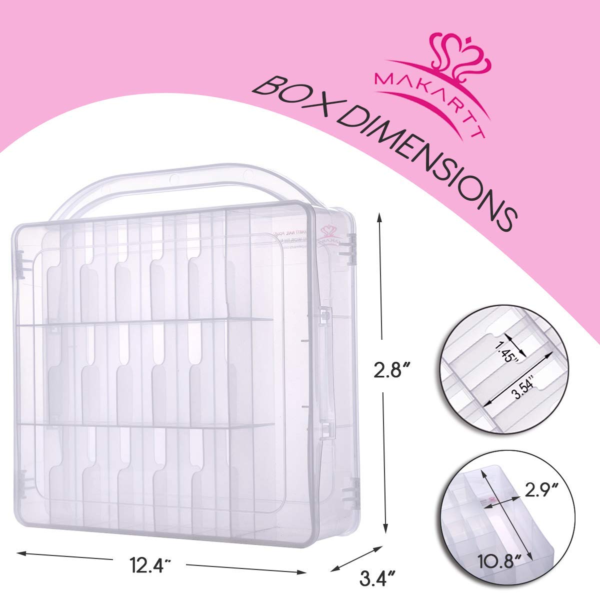 Makartt Portable Gel Nail Polish Organizer Poly Nail Extension Gel Nail