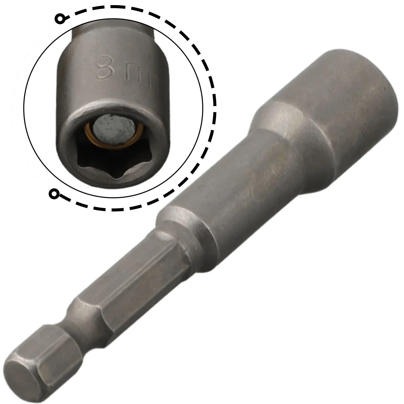 5 sztuk pogłębić uderzenia adapter gniazda 8mm zestaw śrubokrętów nasadowych 1/4 Cal śrubokręt z chwytem Zestaw przedłużek