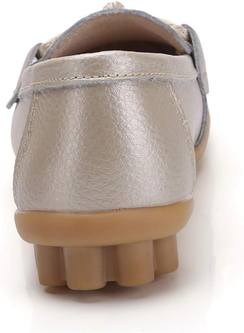 VenusCelia Women's Bow Walking Flat Loafer(9.5 M US,Gold)