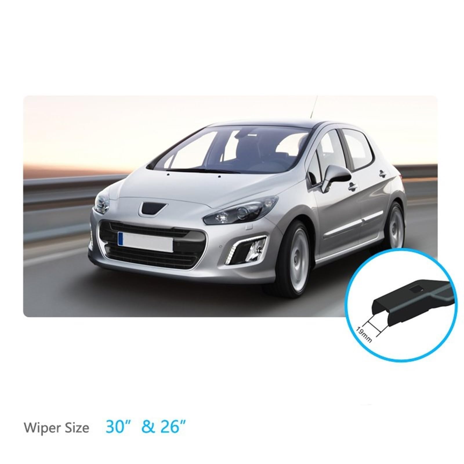 Spazzole tergicristallo per auto Auto Tergicristallo Spazzole Parabrezza Anteriore Accessori per Peugeot 308 308SW 308CC MK1 T7 2007 2008 2009 2010 2011 2012 2013