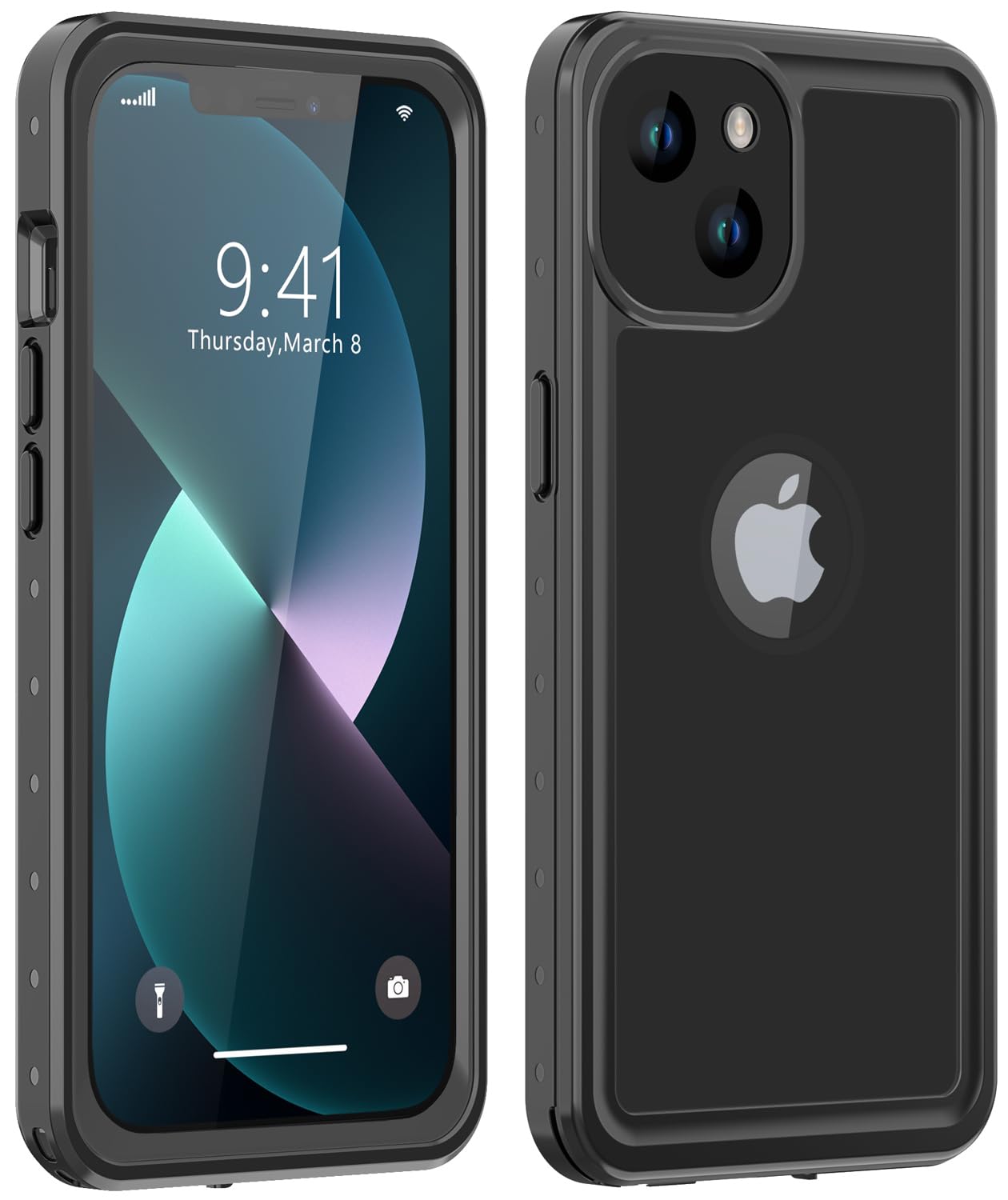 ibelief for iPhone 13 Waterproof Case with Built-in Screen Protector, IP68 Underwater Case Shockproof Dustproof Full Body Protection Cover for iPhone