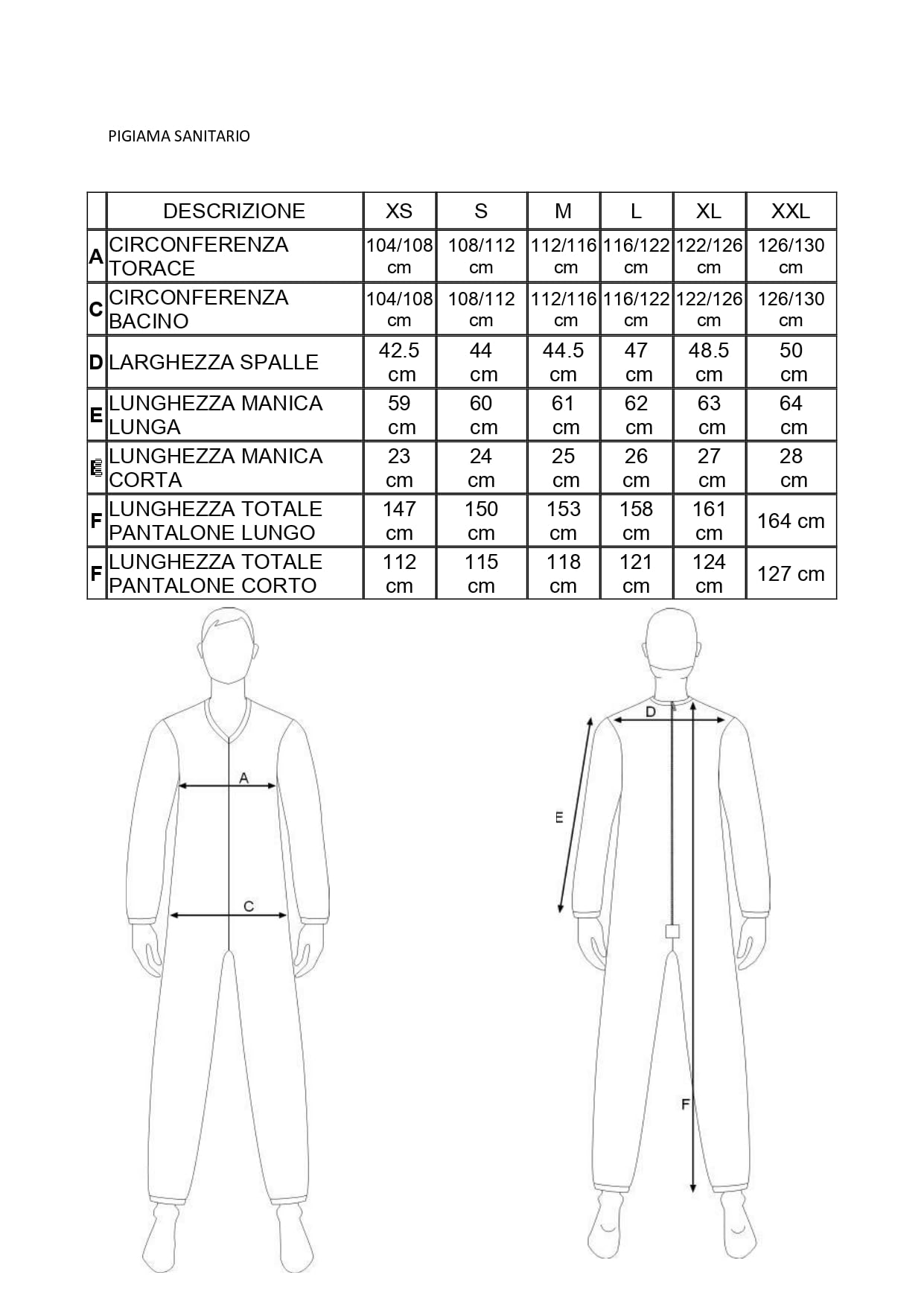 FERRUCCI COMFORT Pyjama de sudation à manches longues avec fermeture éclair/fermeture Éclair Diamètre dos hiver Tissu lourd