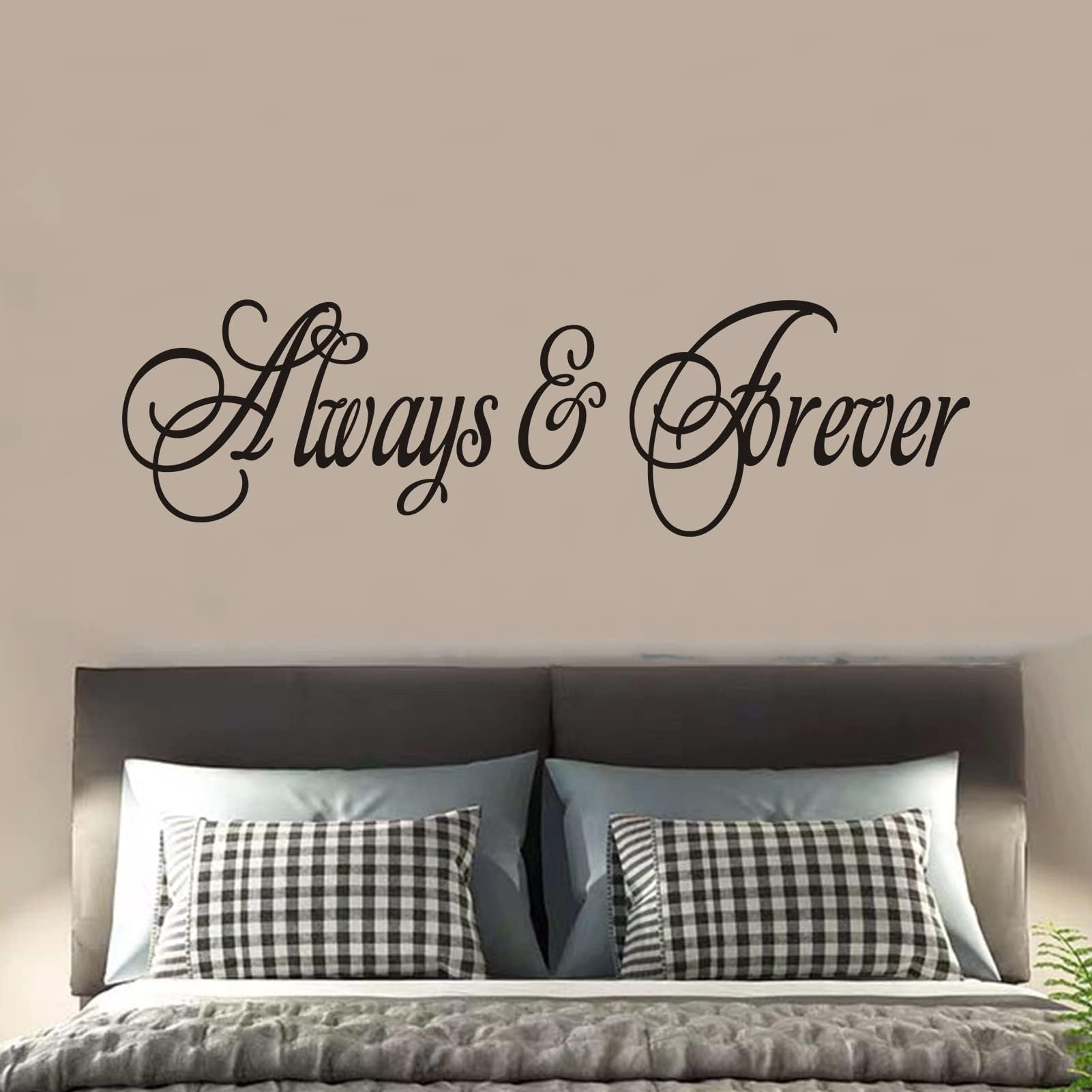 Amazon.com: "Always and Forever" Bedroom Quote Decors Wall Saying ...
