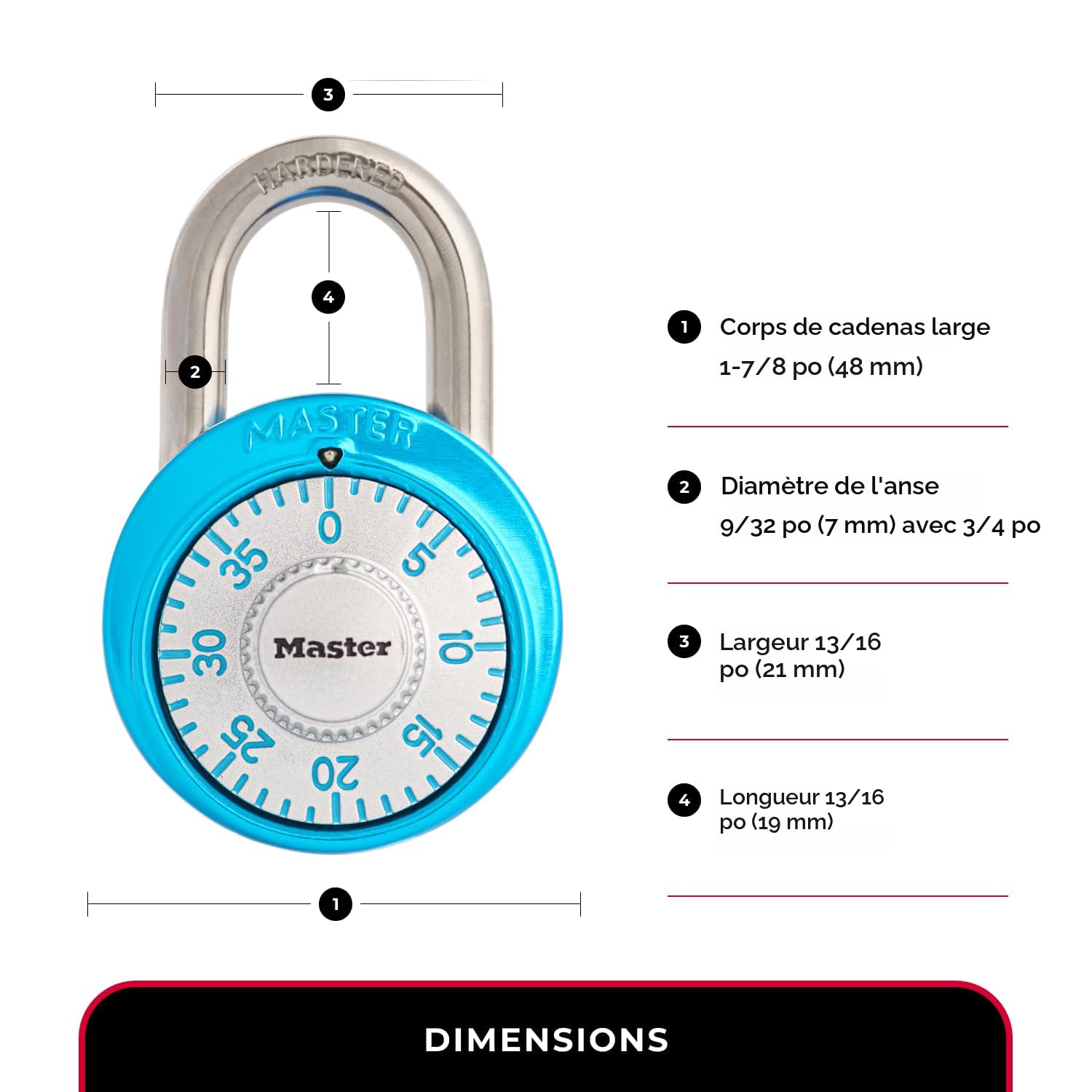 TSA Lot de 2 cadenas à combinaison en acier à 4 chiffres pour valises et bagages, Bleu, bleu, Kombinationsschloss