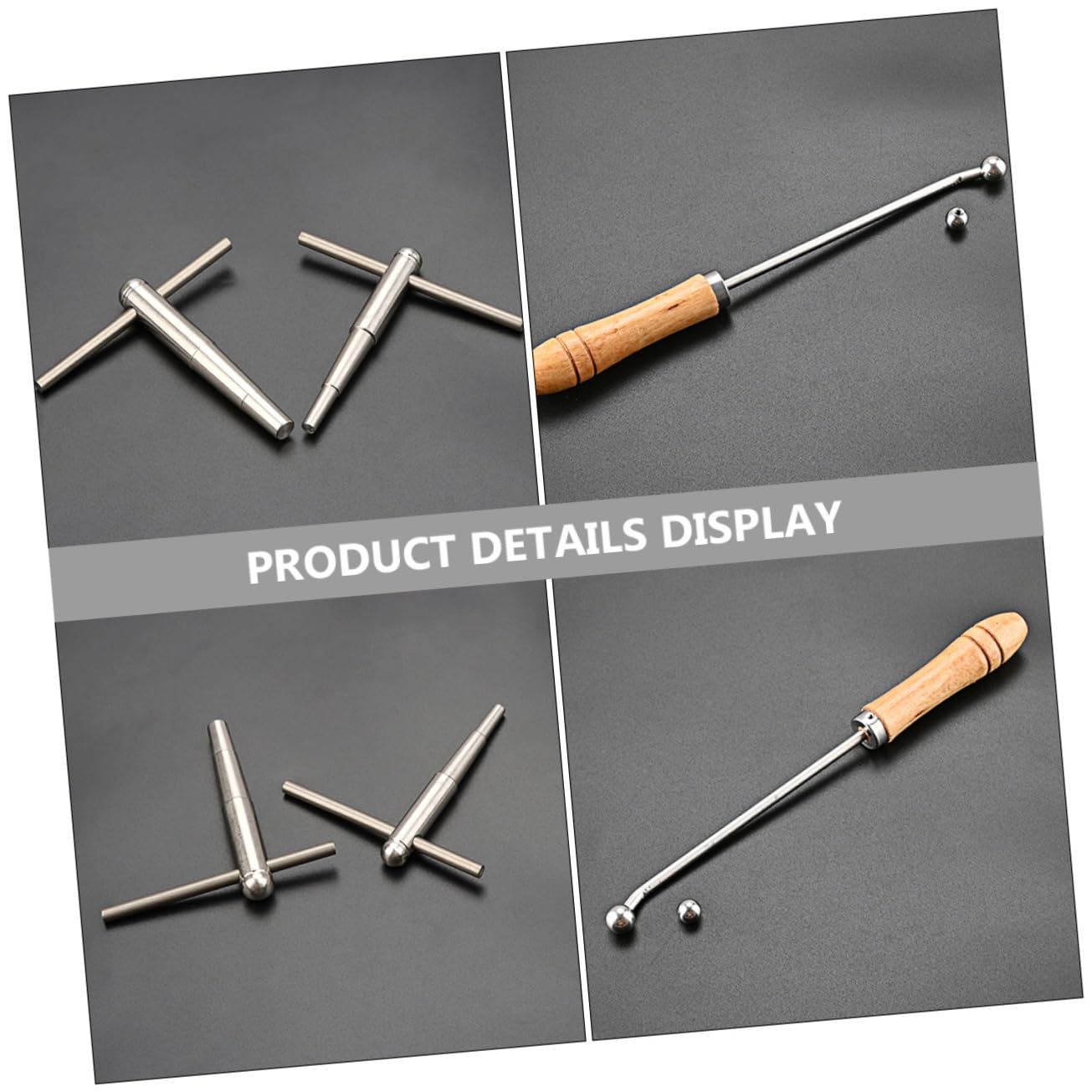 DOITOOL Juego de Herramientas para Mantenimiento y Moldeo Accesorio Metálico Mango de Madera de Reparación para Trompeta y Trombón de Instrumentos de Viento