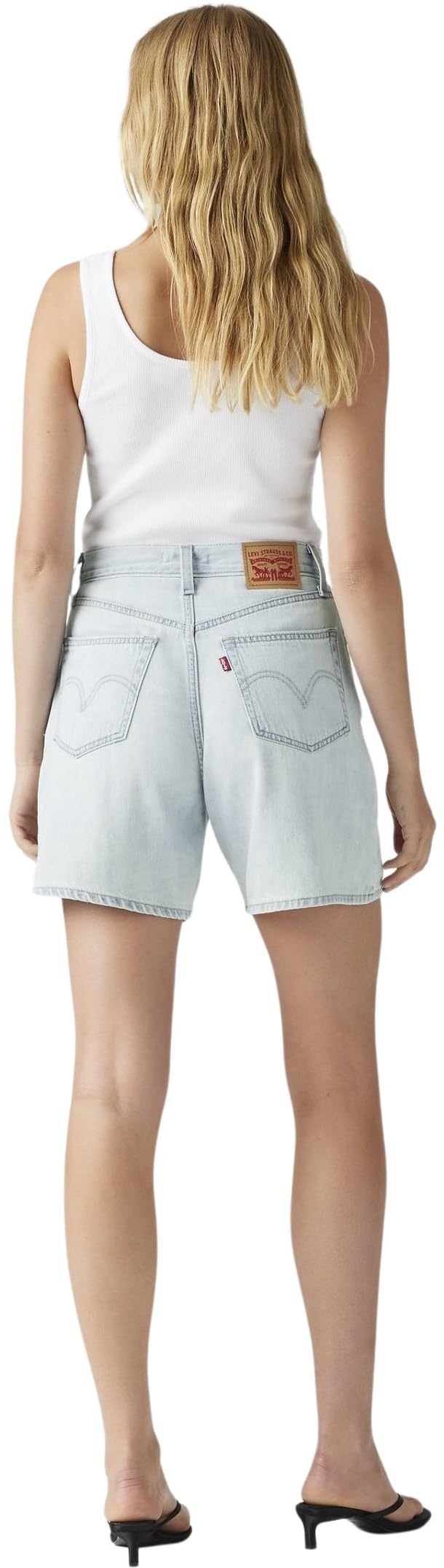 Levi's 501 Mid Thigh Short en Denim Femme