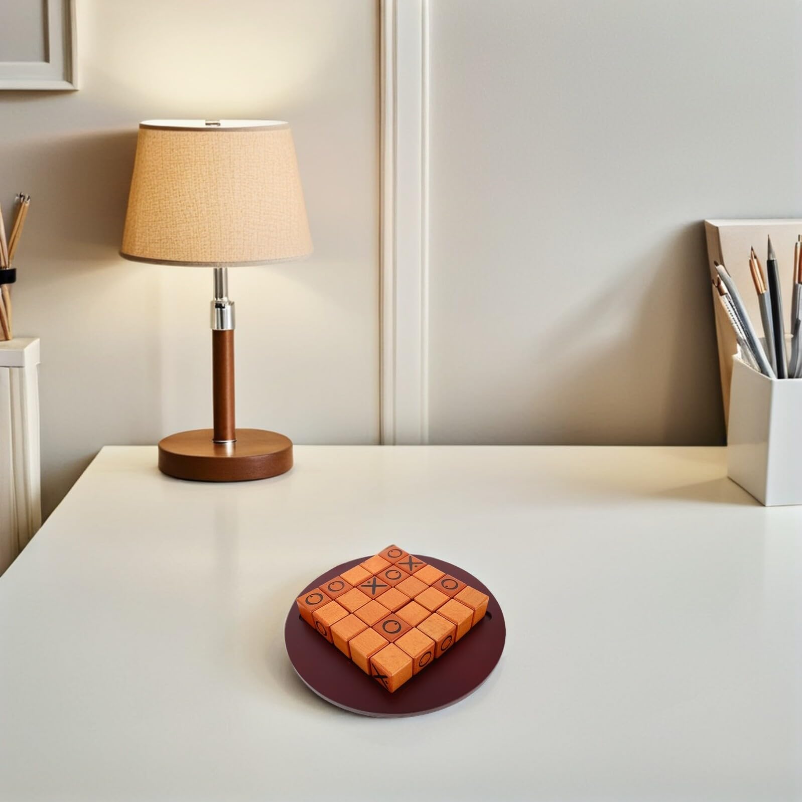 ERINGOGO Jeu de Société Bois Push Ox pour Garçon Fille Jeu Échecs Géométrique Portable pour Famille Léger