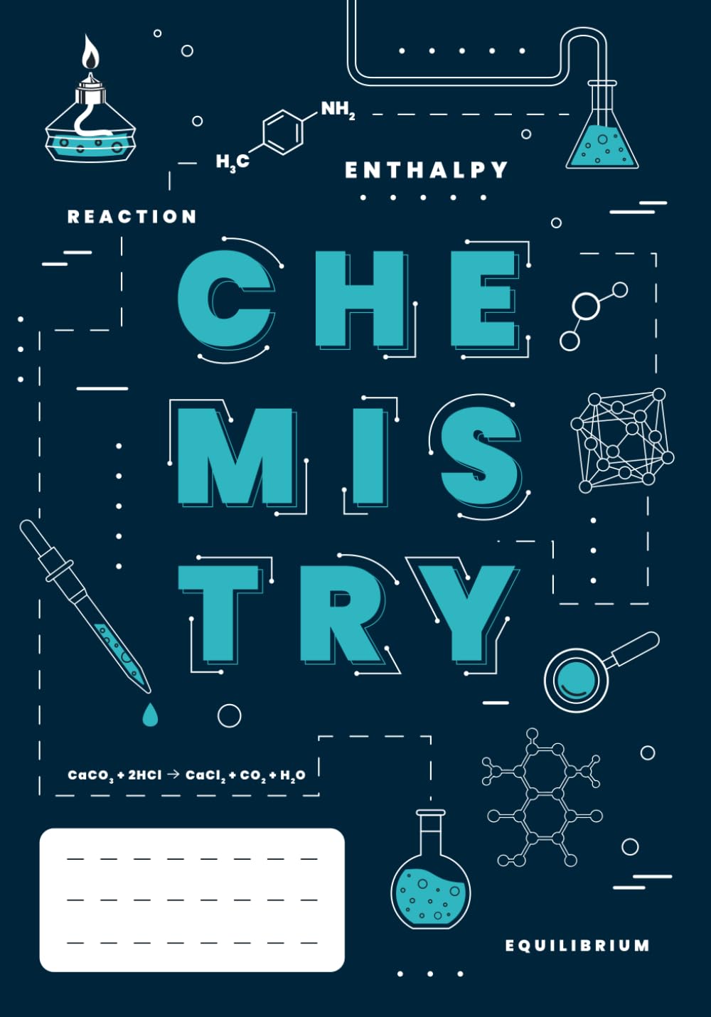 Chemistry Notebook: Notepad for Students, Teachers and Researchers with Grid Layout and useful chemical tables