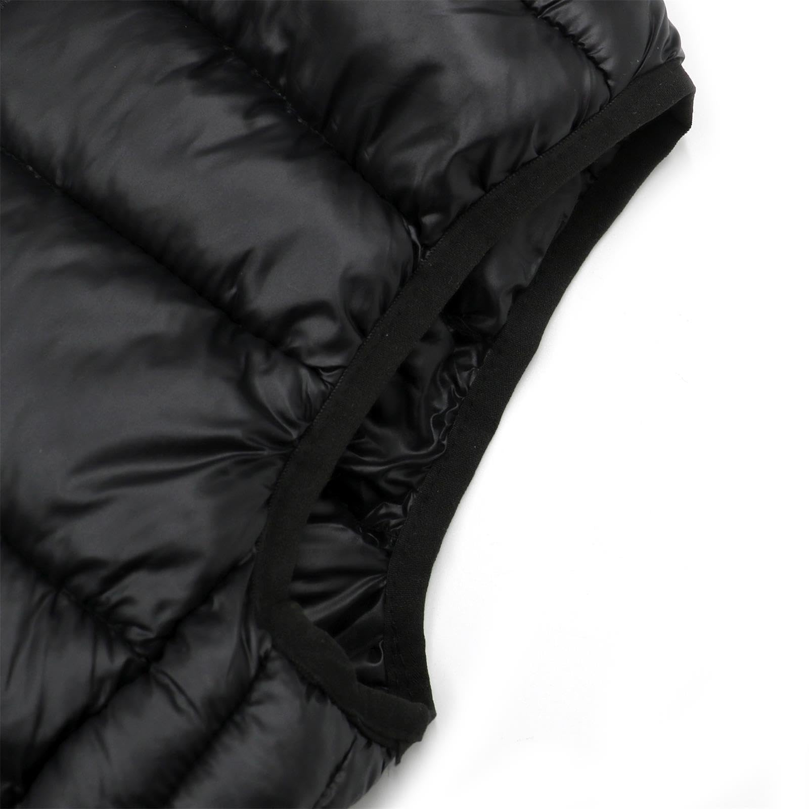 Gilet sans Manche à capuche léger et chaud pour garçons filles, Veste sans manches Automne Hiver,Le noir,13-15 ans
