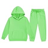 Girls Boys 2 Piece Tracksuit Athletic Sweatsuits Sets Hoodies Sweatshirt and Jogger Sweatpants Clothing Set for Kids