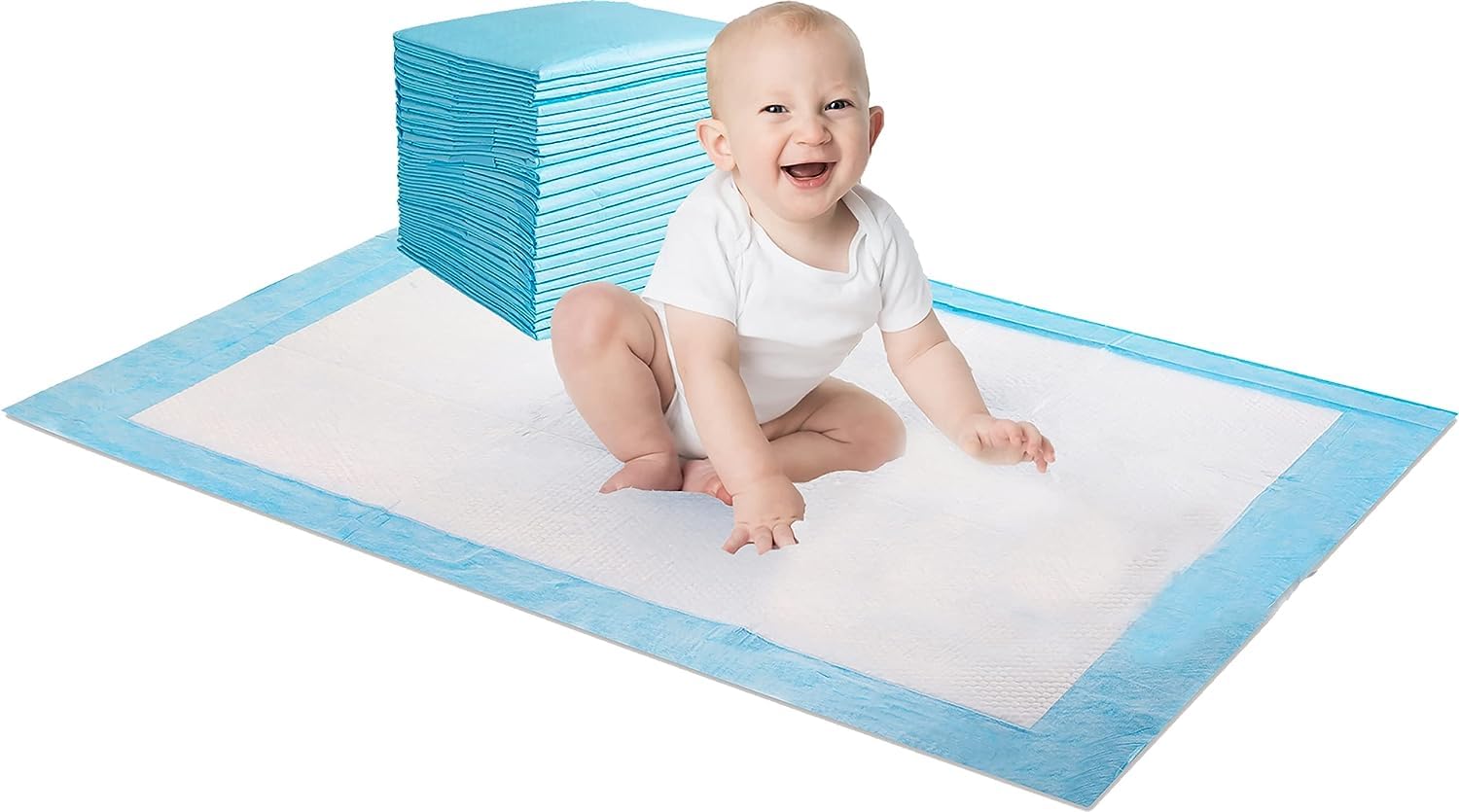 80 x Easy Care Solutions 60 x 90 cm | Portable Baby Changing Disposable Mats | for Babies and Toddlers | Potty Training Mats | 4 Packs of 20