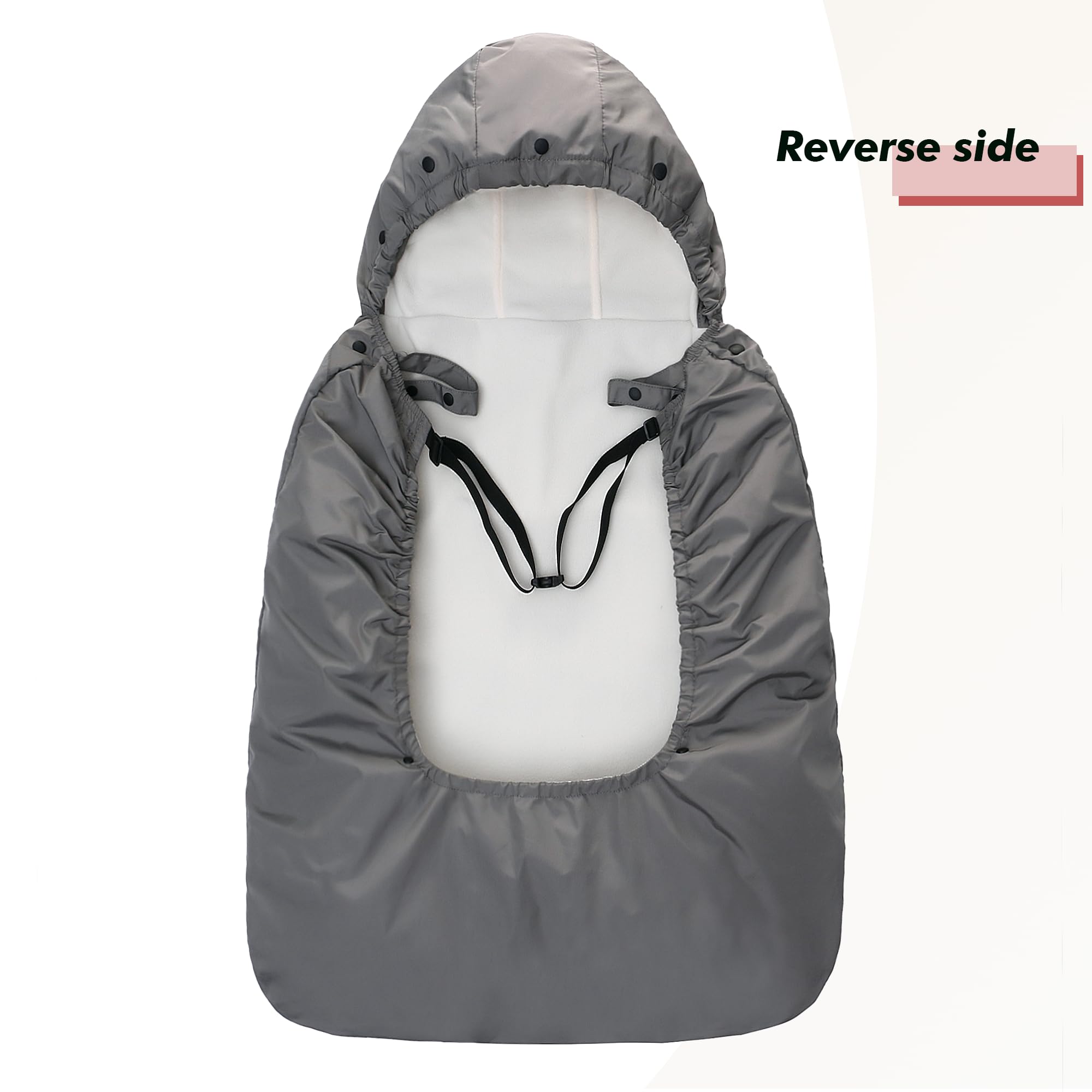 Funda de invierno para portabebés, cálida, universal, impermeable, para portabebés (gris oscuro)