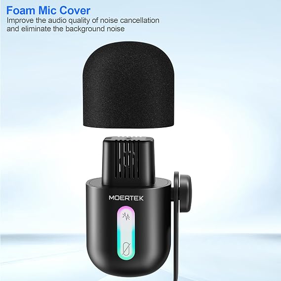 USB Microphone for PC, Cardioid Condenser Microphone with Active Noise Cancellation, Quick Mute, Built-in Headphone Jack, Gaming Mic with Table Stand, for Live Streaming, Instruments, Podcast