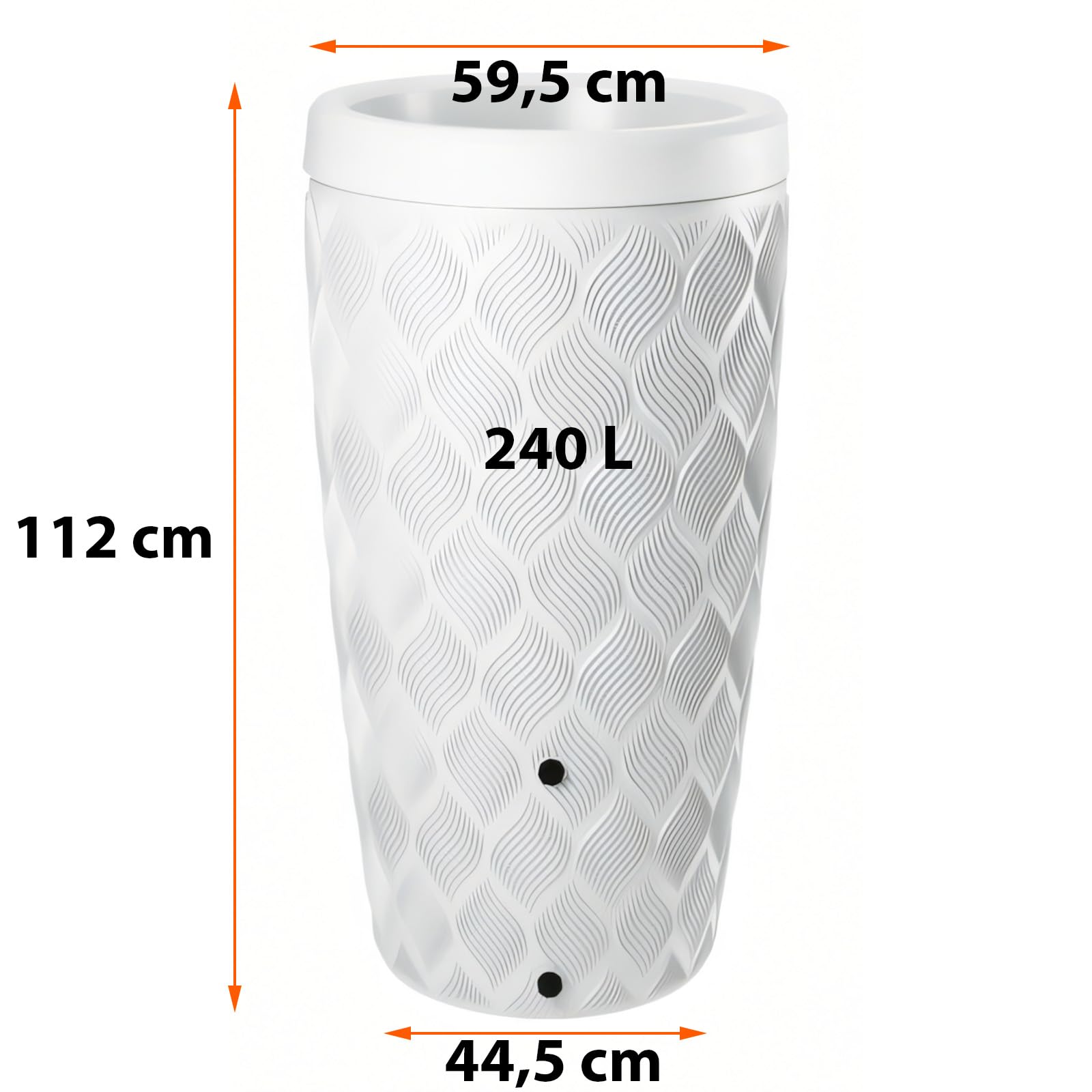 Regenwassertank 240L Regentonne mit Pflanzschale | mit Wasserhahn | 5 Farben