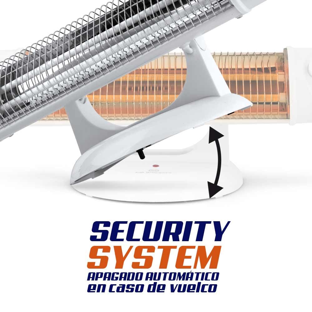 Orbegozo BP 0303 B Estufa Eléctrica Halógena 1200W Blanca