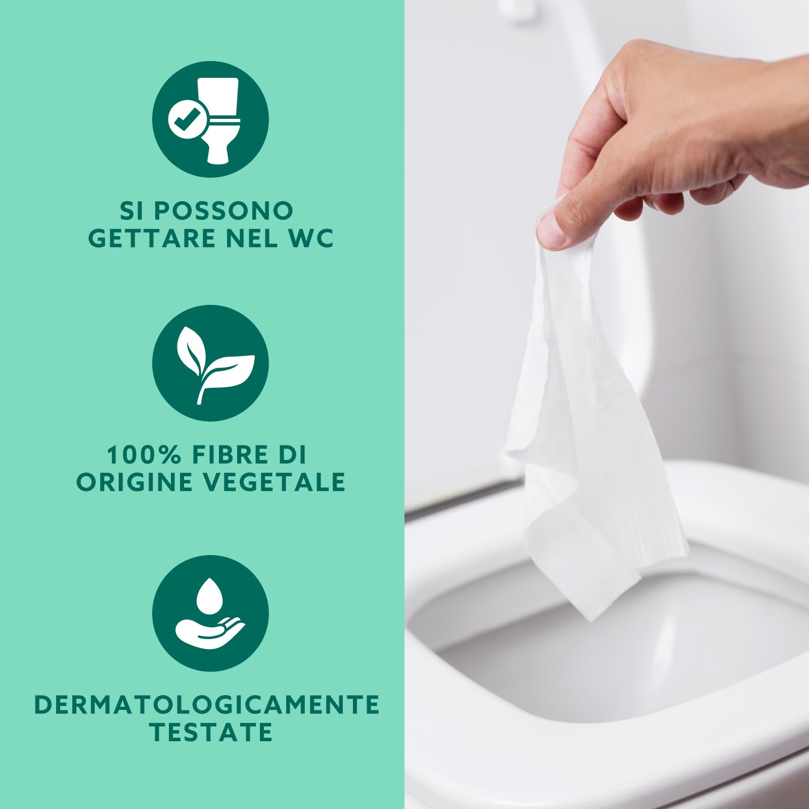 by Amazon Fazzoletti igienici umidi delicati con aloe vera, lavabili, 240 pezzi (6 confezioni da 40 fogli)