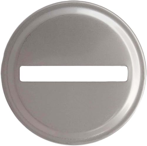 Insertos de tapa de banco de monedas de acero inoxidable para albañil, bola, tarros de conservas (paquete de 10, boca regular) Insertos de tapa de banco de monedas de acero inoxidable para albañil, bola, tarros de conservas (paquete de 10, boca regular)