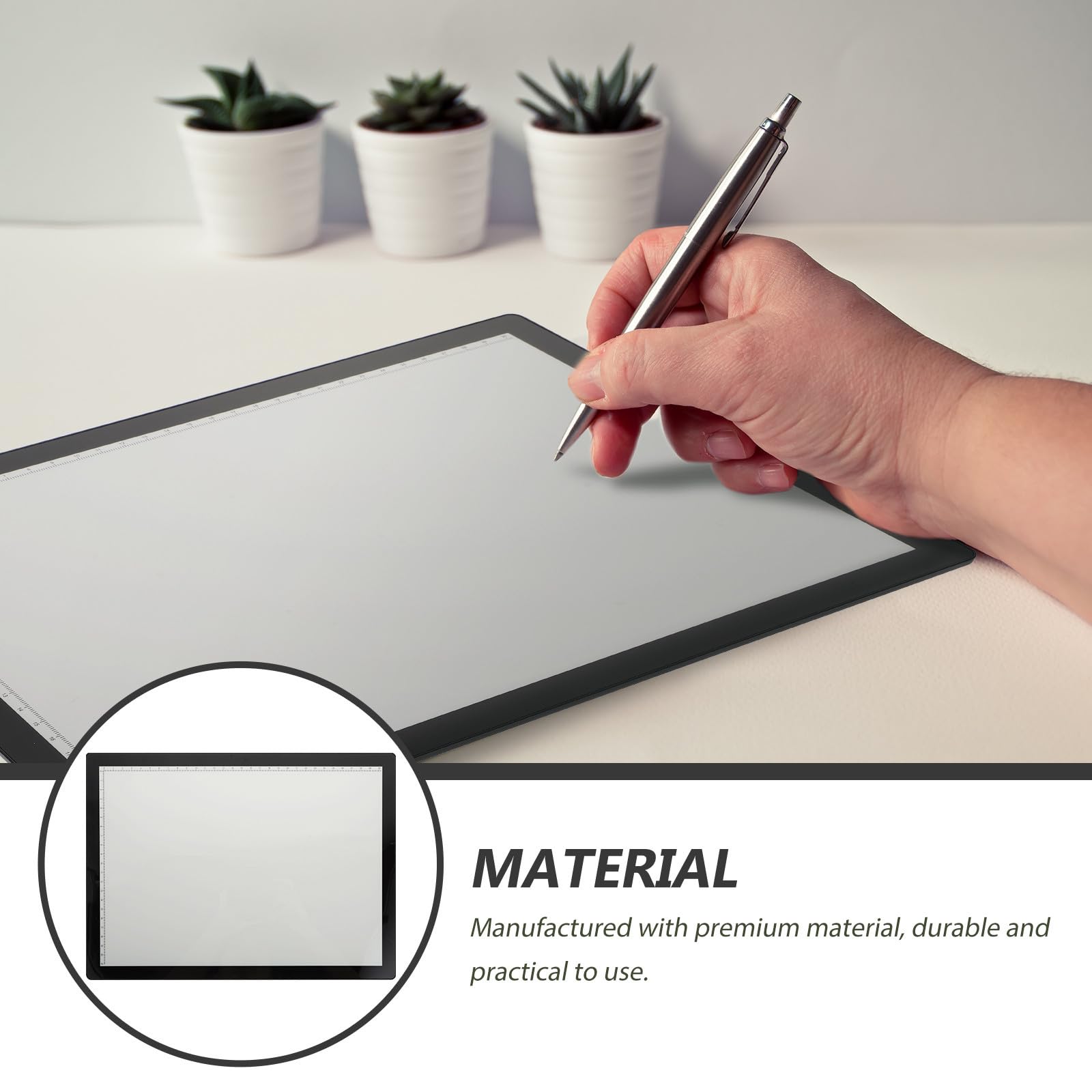 POPETPOP Tavola da Disegno A4 Magnetica Portatile per Schizzi e Tracciatura Batteria 2500mah Leggera in Abs per Disegno Animazione e Calligrafia