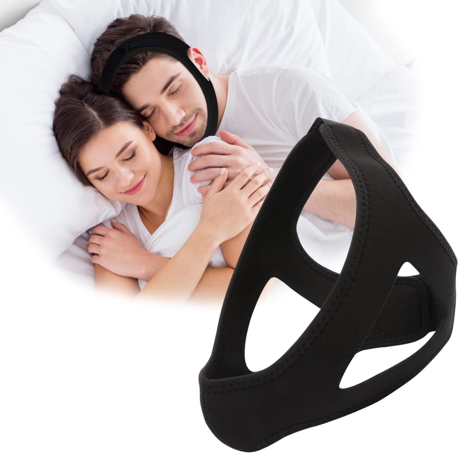 Azonee Anti Snoring Chin Strap, Chin Strap for Snoring, Adjustable and Breathable Anti Snoring Devices, Snore Stopper Breather Mouth Closed While Sleeping Suitable for Men and Women Better Sleep