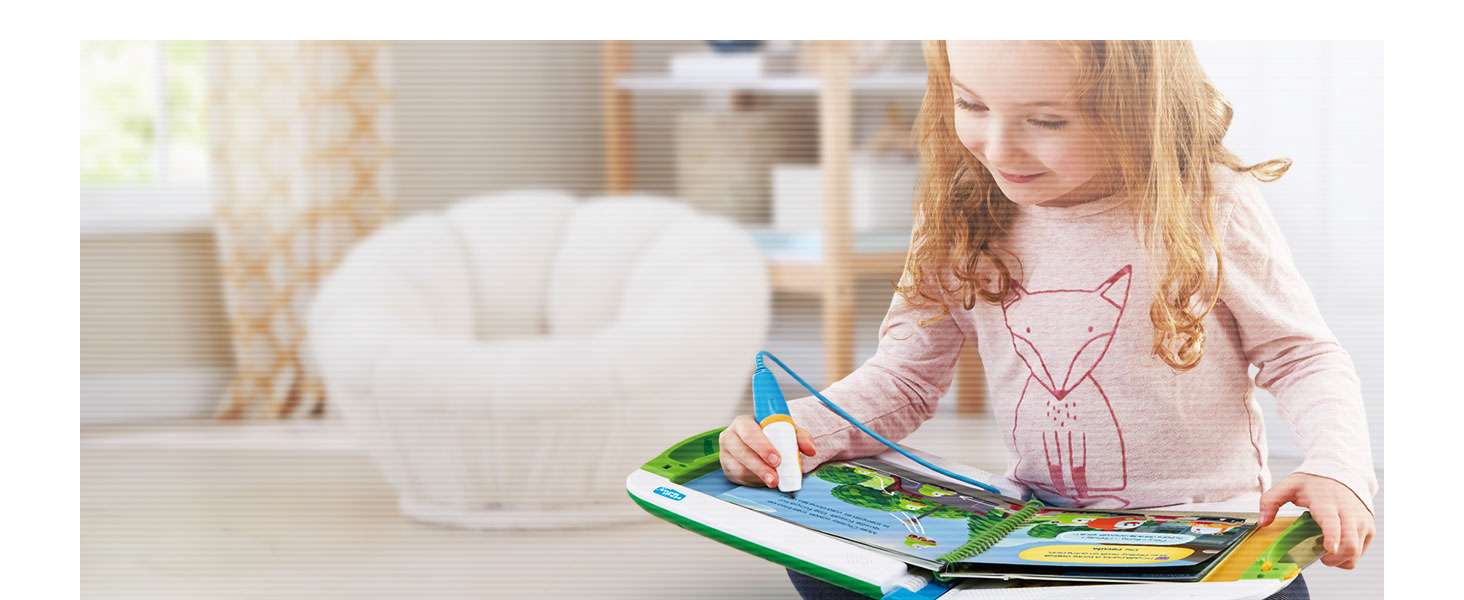 VTech - MagiBook v2 Starter Pack Rose, Plateforme de Lecture Interactive avec Livre Éducatif Niveau 1 l'École des Super-Héros Tut Tut Cory Bolides, Cadeau Enfant de 2 Ans à 8 Ans