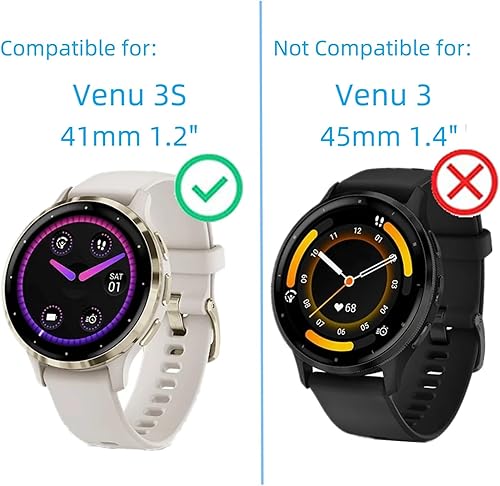 Miniatura 9 de Aemus Protector de pantalla compatible con Garmin Venu 3 Smart Watch (4 unidades) flexible cobertura completa TPU película transparente (Venu 3)