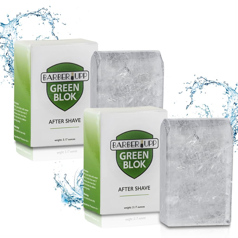 Natural Alum Block Aftershave Care - 3.5 oz (100g) Skin Soother & Instant Calm from Razor | Styptic for Nicks & Irritation - Suitable for All Skin Types | Includes Compact Travel Storage Case - 2 Pack