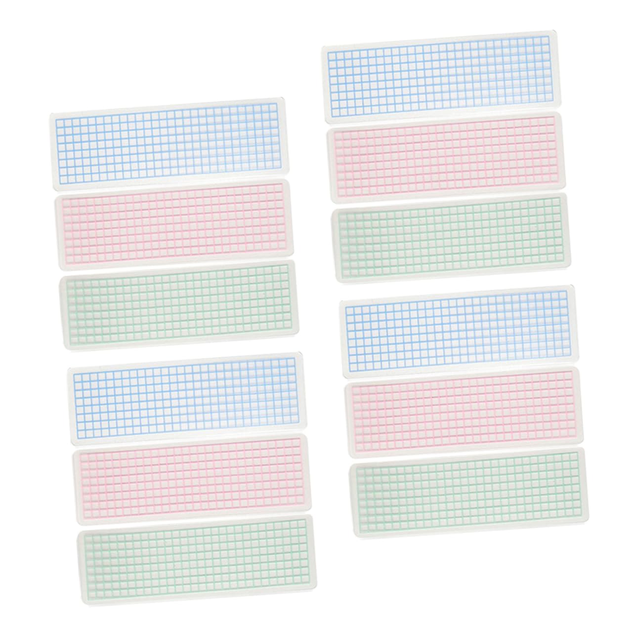 DIYEAH 45pcs Washi Tape Dispenser Plastic Boards Rounded Corners Portable High Reliability Tape Sample Boards for Home and Office Use Organizer