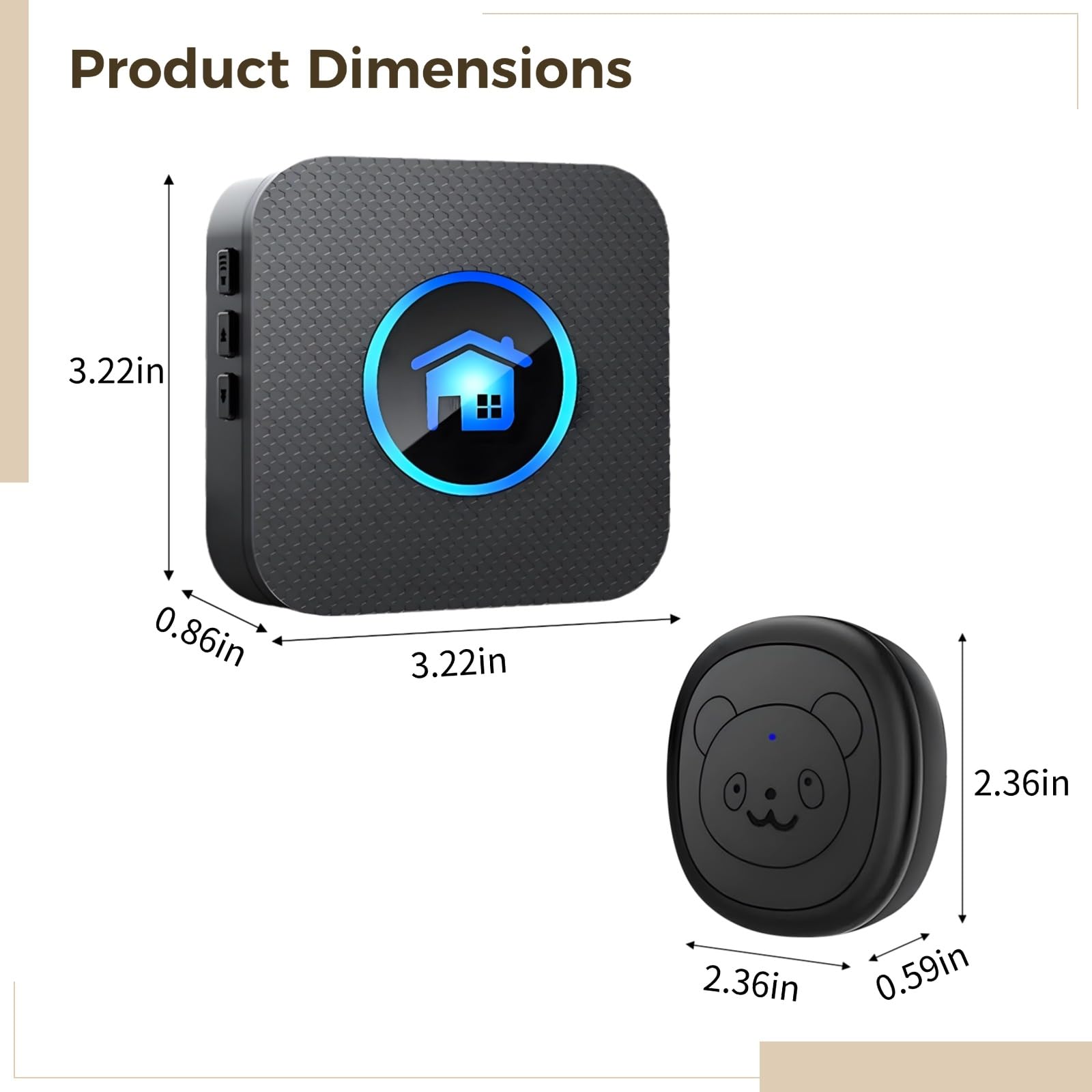 LUMINFLY Wireless Dog Doorbell Training System, Smart Communication Bells with 3 Waterproof Touch Transmitters & 2 Receivers, 984Ft Range, Easy Potty Training Setup