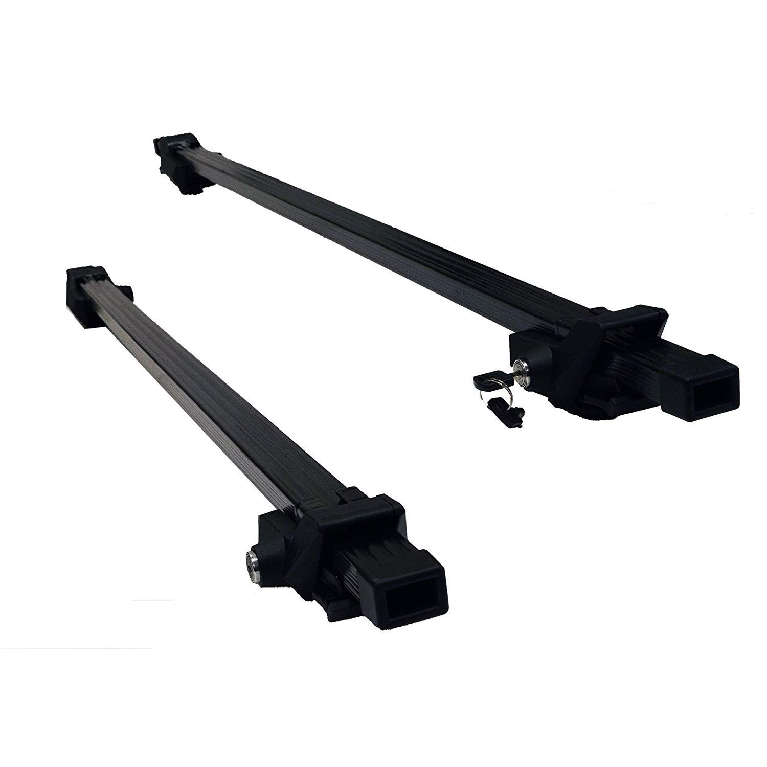 Buy Summit SUM001 Roof Bar to Fit Cars with Running Rails, Black Steel