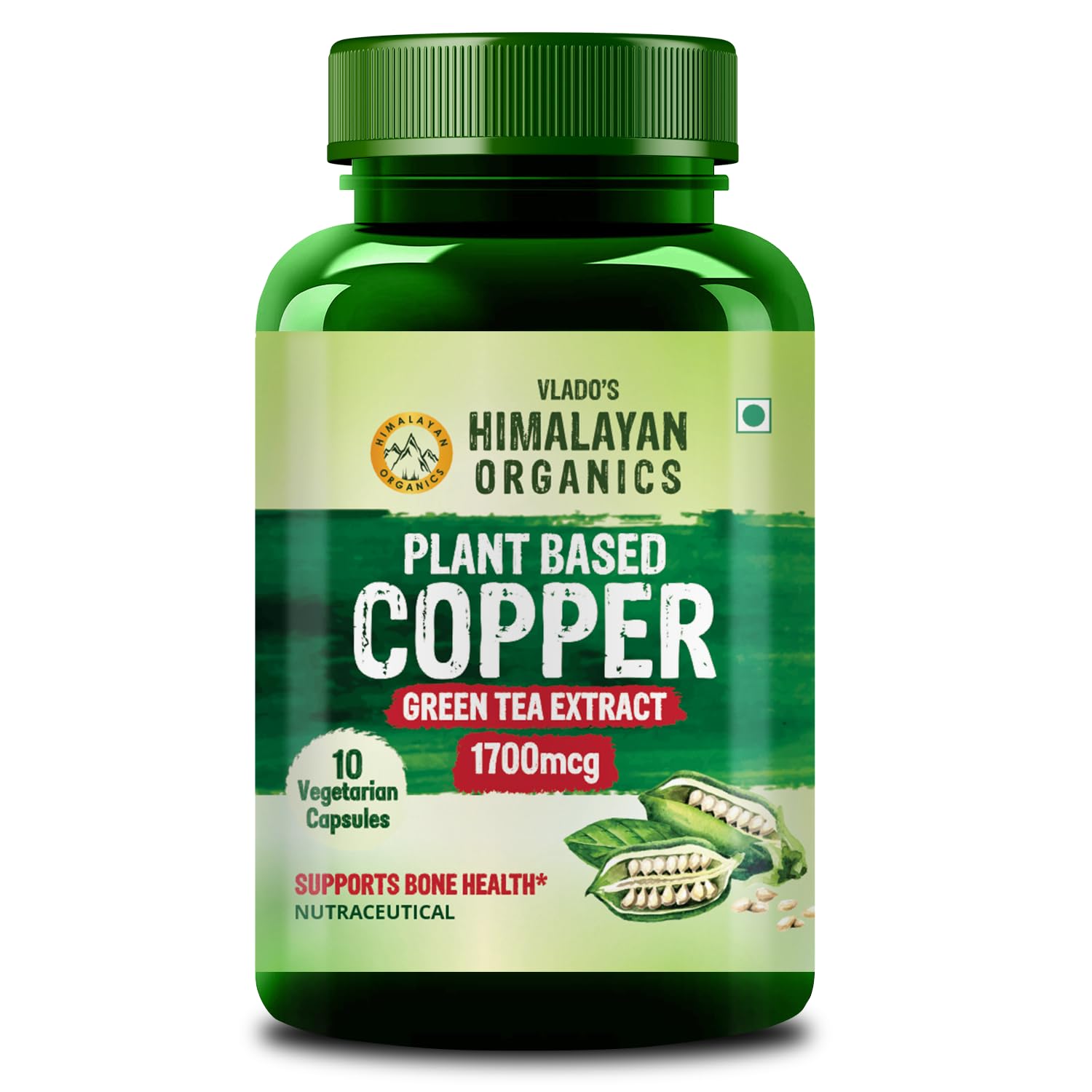 Vlado’s Himalayan Organics Plant Based Copper 1700mcg Supplement - 10 Veg Capsules-picture-29