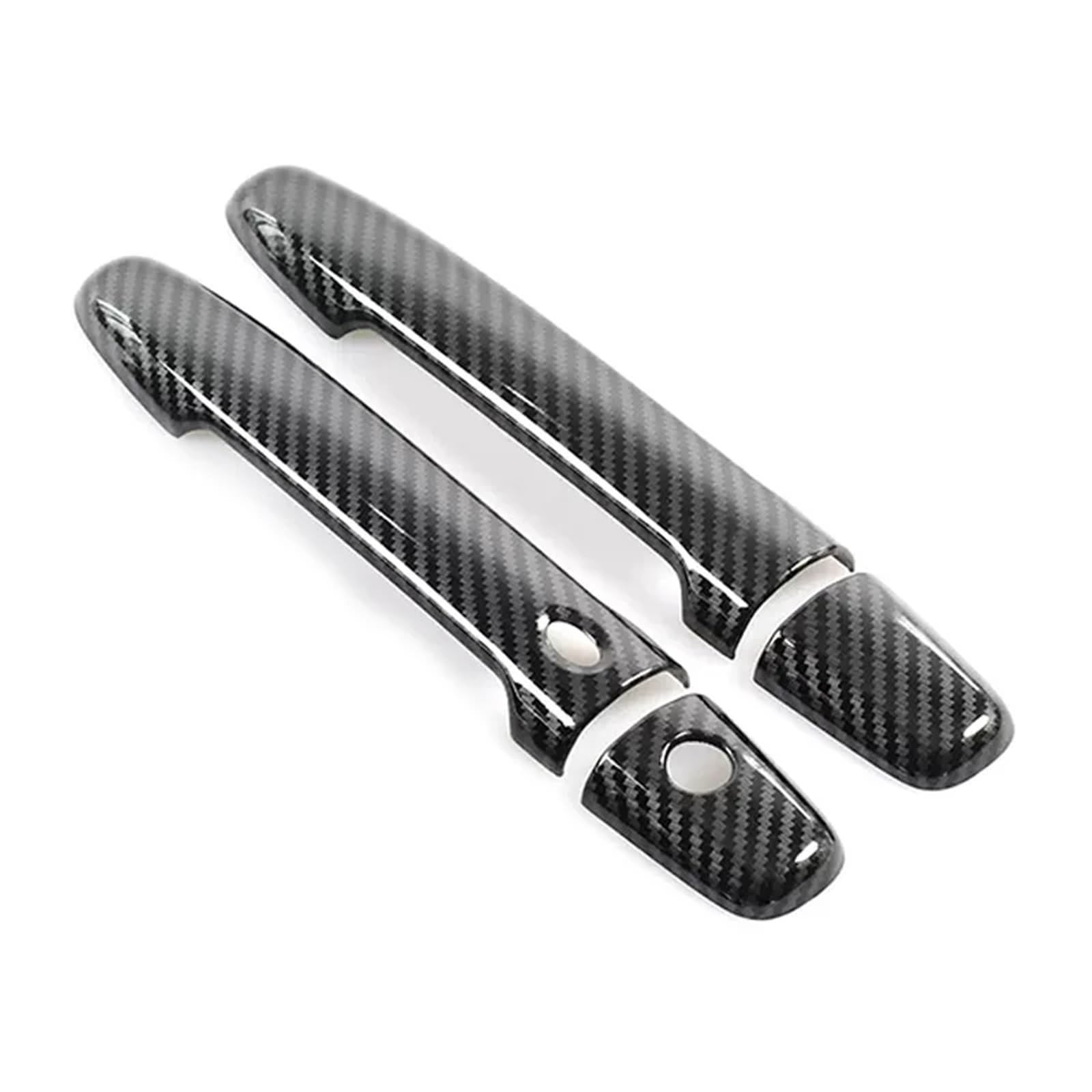 Bqwyedpl 2 1Hole1smart Carbon Fit For Luxgen U6 Suv 2014-2017 Door Bowl Handle Decorative Door Handle Scratch-Proof Accessories Car Door Latch Handle(2 1Hole1smart Carbon)