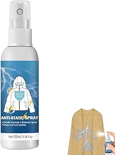 Static Guard Spray,Anti-Static Cleaning Spray - Portable 100ml Static Remover for Clothing, Textiles, Furniture, Reduce Static Cling, Eliminate Static Shock, Bairong
