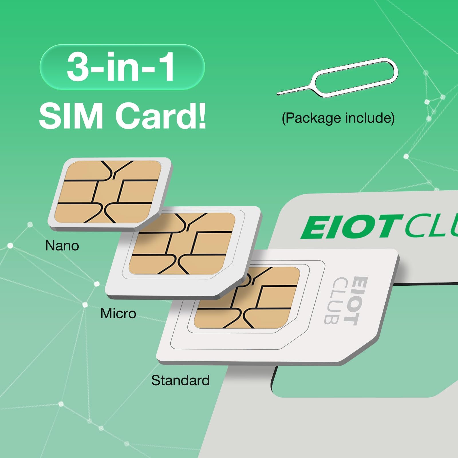 EIOTCLUB Prepaid SIM für Reisen, BizGlobeLink SIM-Karte Internationale Nutzung in USA, Kanada und Mexiko, nur Daten, 5G/4G LTE, ohne Vertrag, nachfüllbar, für Handys, WLAN-Router & Tablets