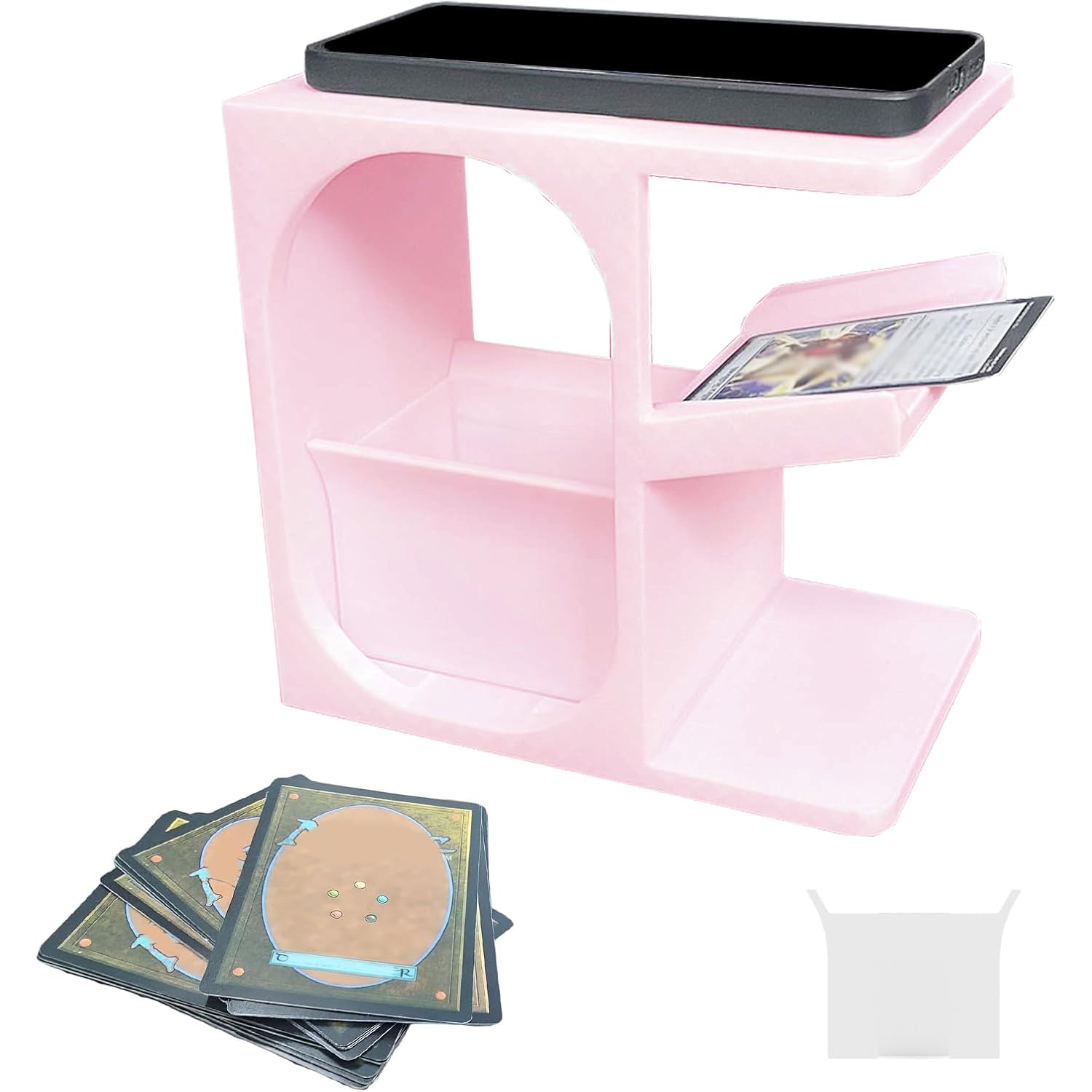 SUNUCO Card Scan Stand For MTG Card Enhanced Trading Card Scanner Stand, Easy batch fast scanning of MTG cards and price checking for game collectors (pink)