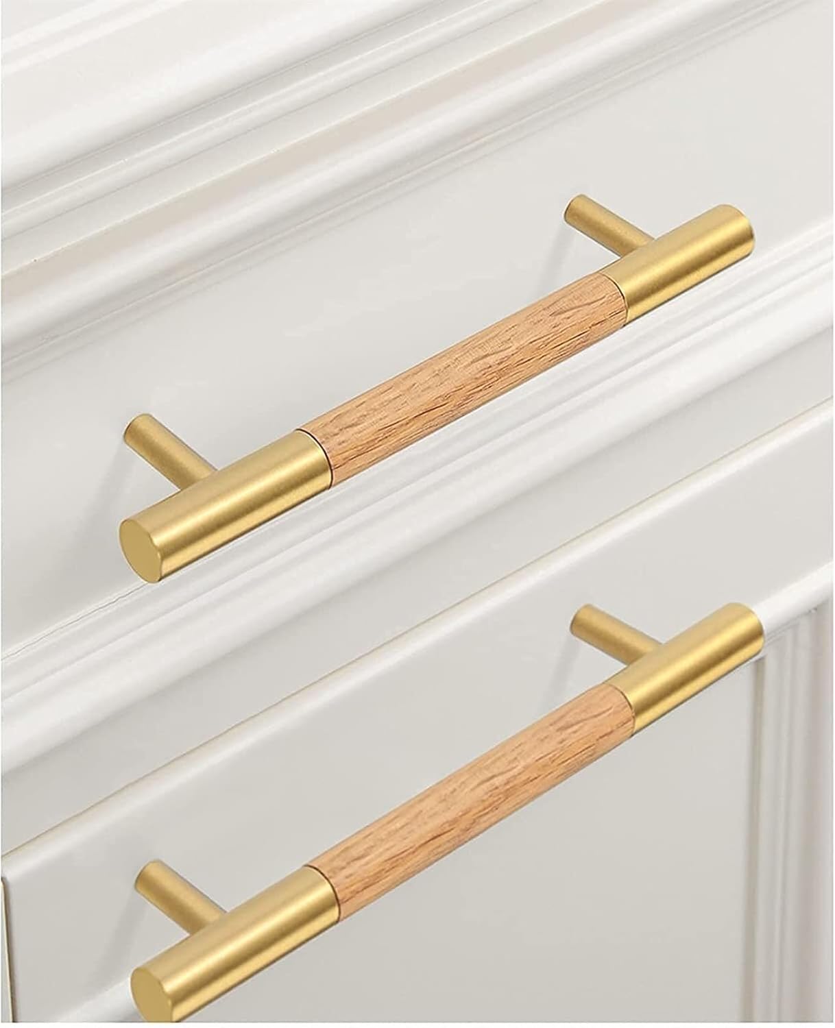 ,Door Cupboard Knobs,Furniture Drawer Pulls,Wooden Handle Drawer Knob Brass Furniture Wooden Cabinet Handles Morden Oak Cabinet Doors for Shoebox Cabinet Bedroom WardrobeColorSilverSi Furniture access