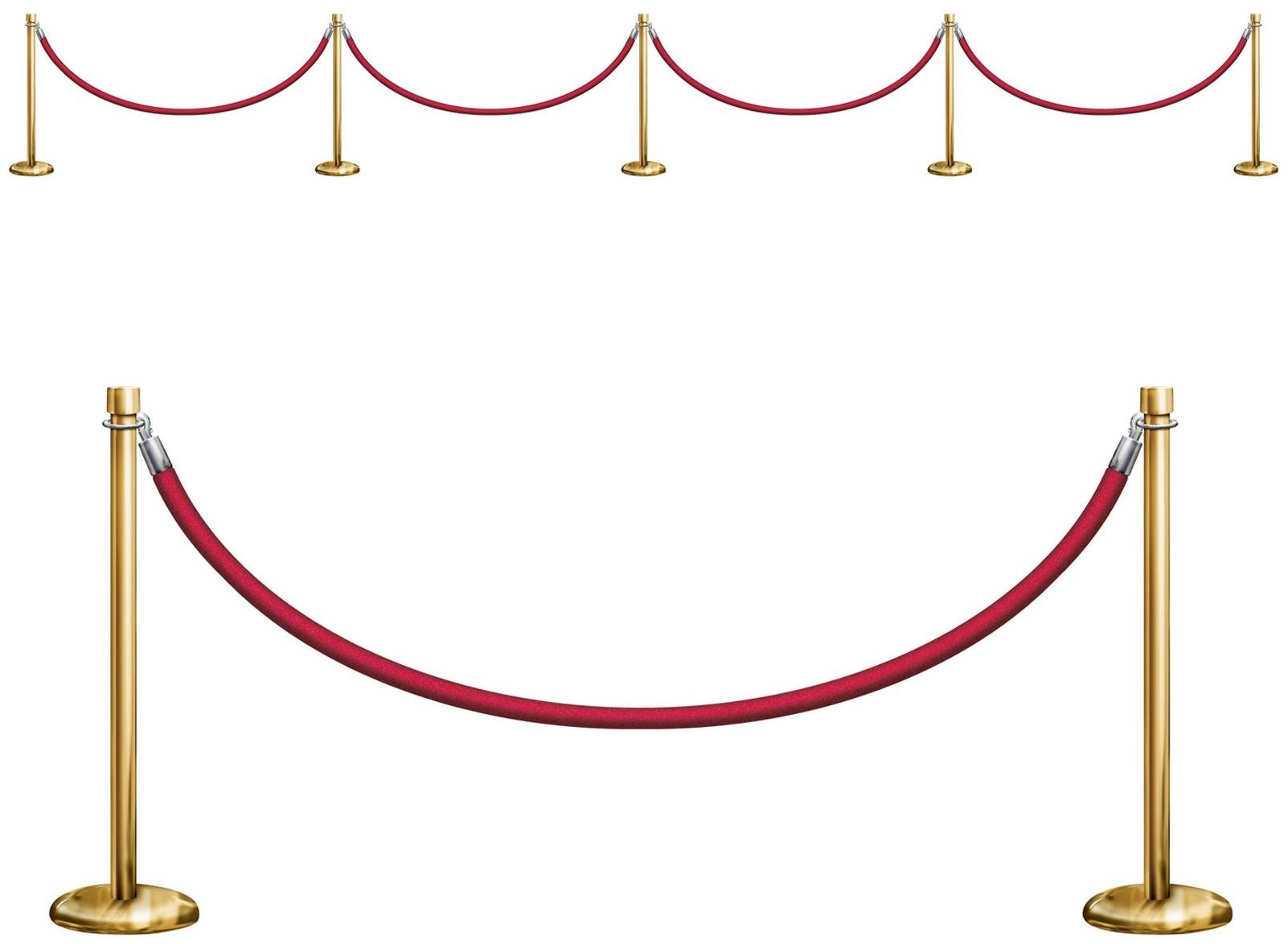 Beistle Stanchion Props, Red/Gold/Silver