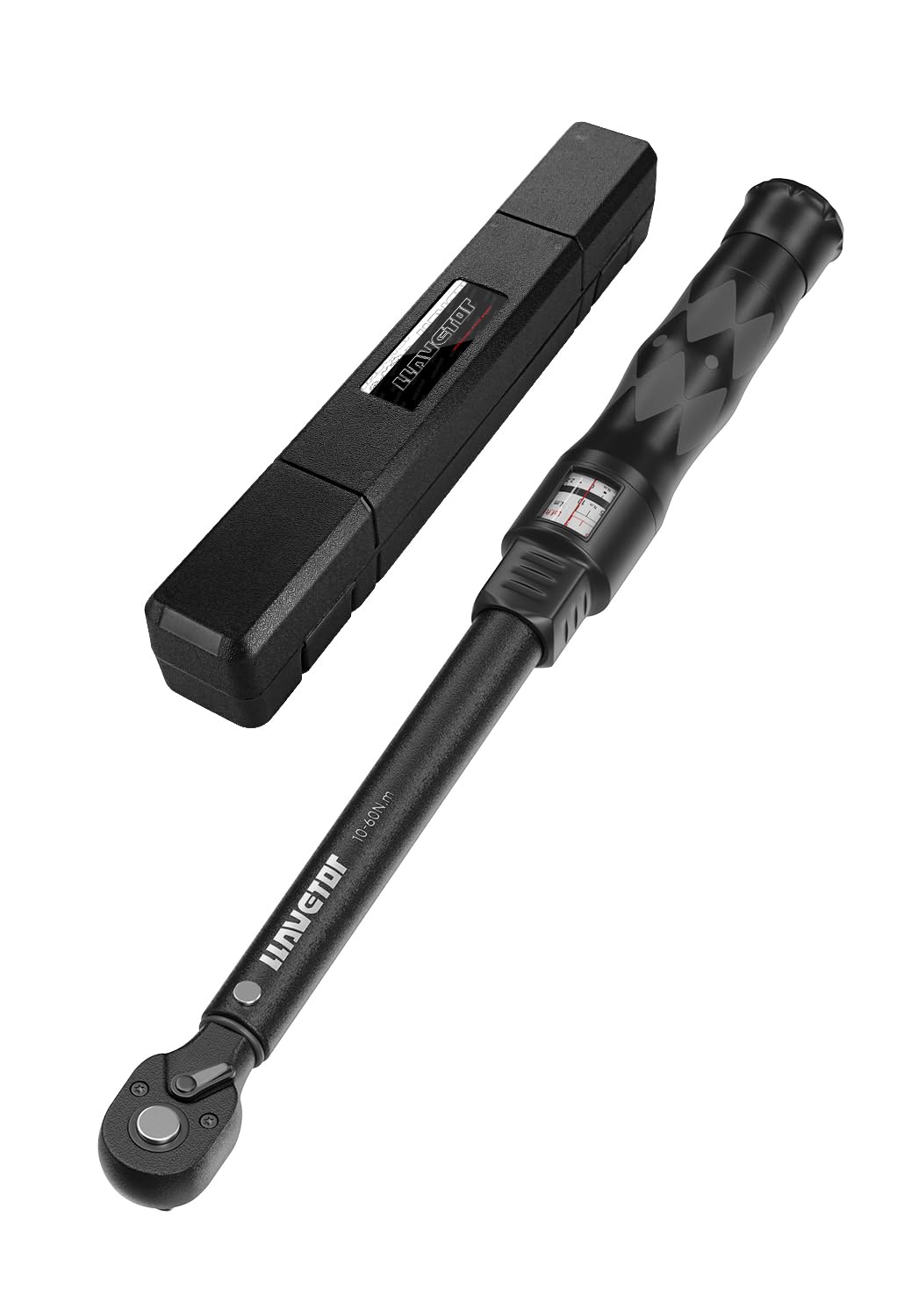 LLAVETOR Llaves Dinamométricas de 3/8", 10-60 NM Llave de Torque, Precisión de Error ±3%, Click Llave Dinamométrica con Cabezal de Trinquete Reversible