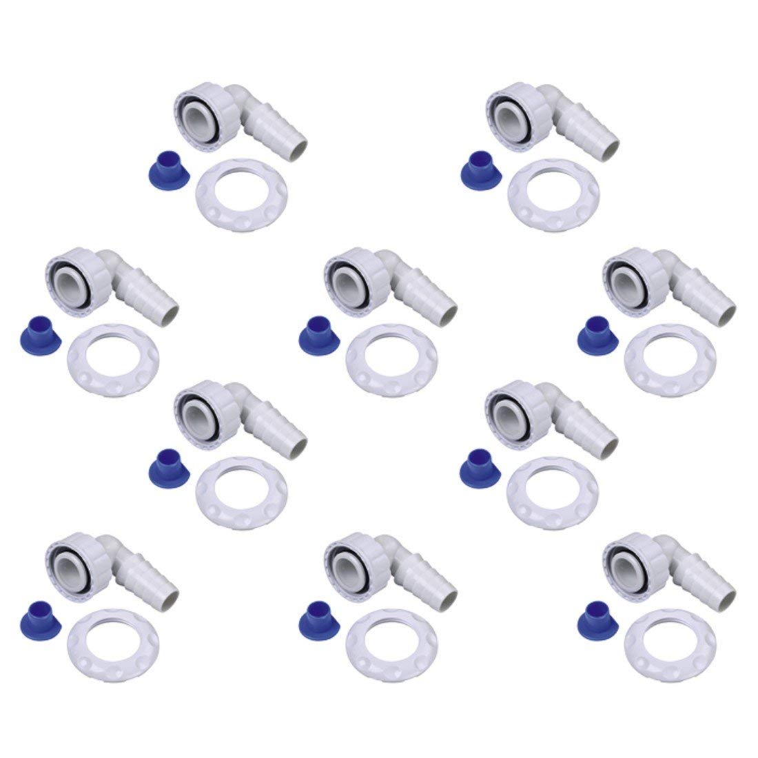 Xavax In-Wall Waste Pipe Connection without Opening for Cleaning, 10 pieces