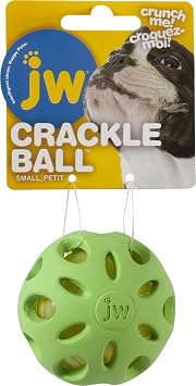 Crackle Heads Ball Dog Toy [Set of 3] Size Small 6" H x 2" W x 2" L, Color Assorted
