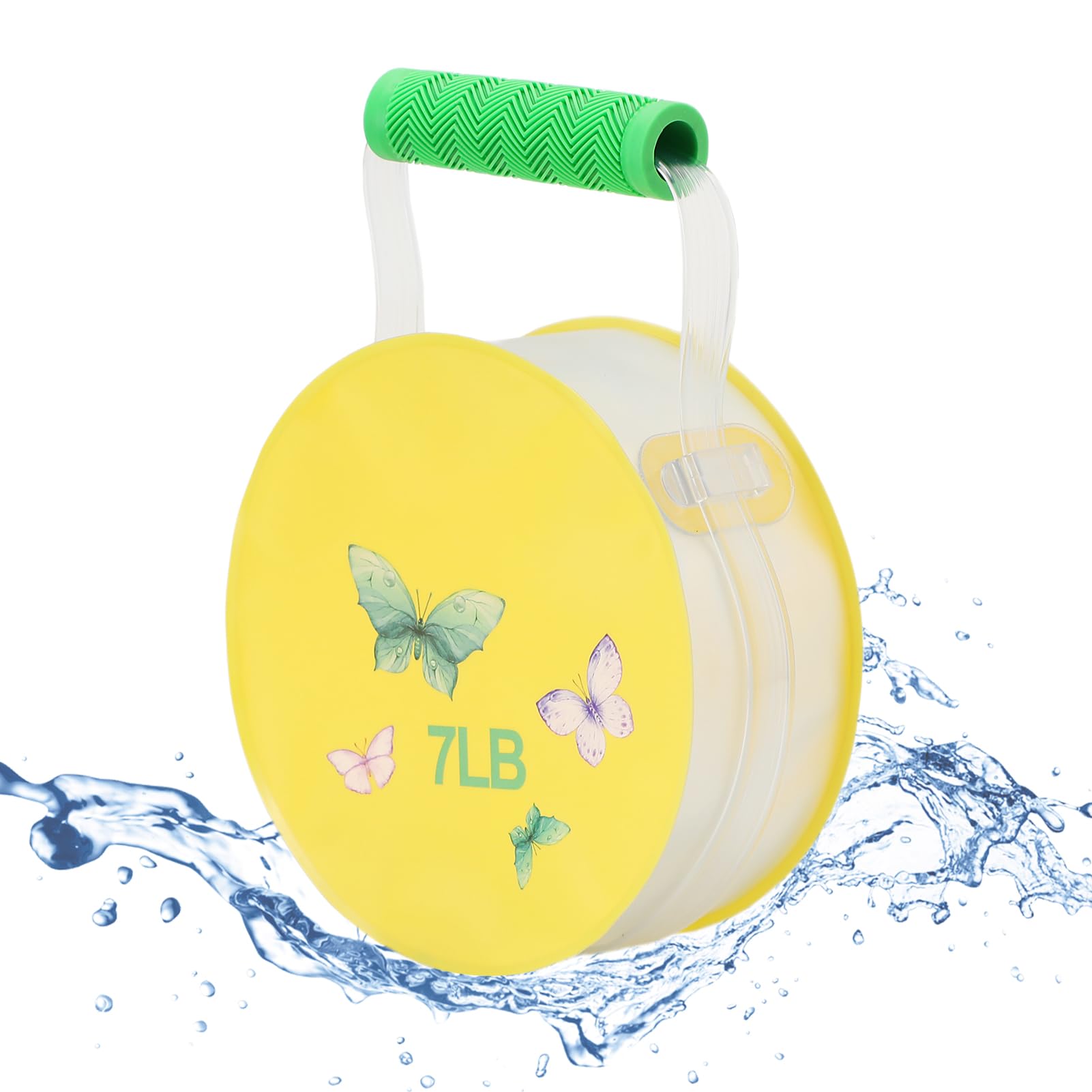 DEIRIS 2-in-1 Water Dumbbell & Kettlebell for Her, 7lbs Adjustable Soft Weights, Portable Arm Sculpting Fitness Equipment - Foldable Travel Fitness Equipment with Soft Anti-Slip Material