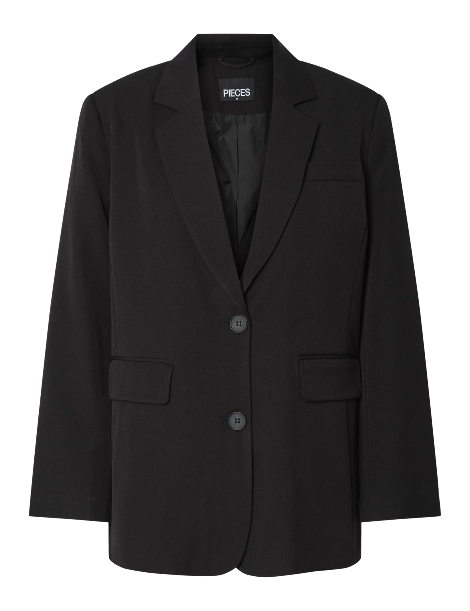PIECES Womens Pckamil Ls Loose Blazer Noos Bc, Black, L UK