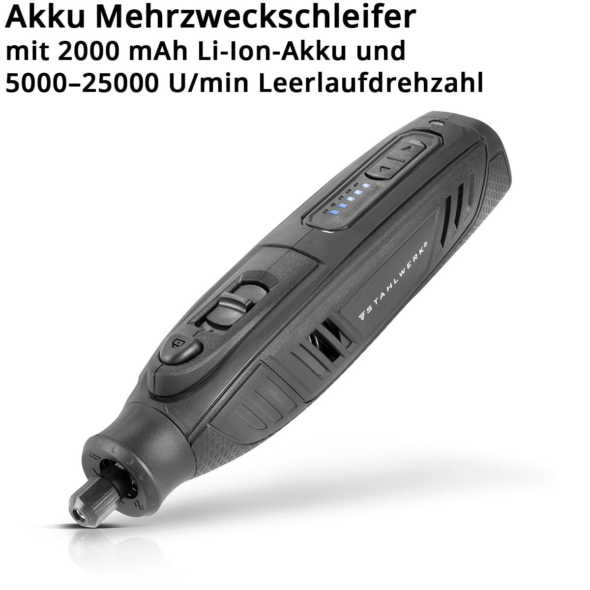 STAHLWERK AMF 80 ST - Lijadora multifunción con batería y juego de accesorios de 198 piezas - Herramienta multifunción para madera, metal y plástico | Lijadora giratoria con batería USB-C