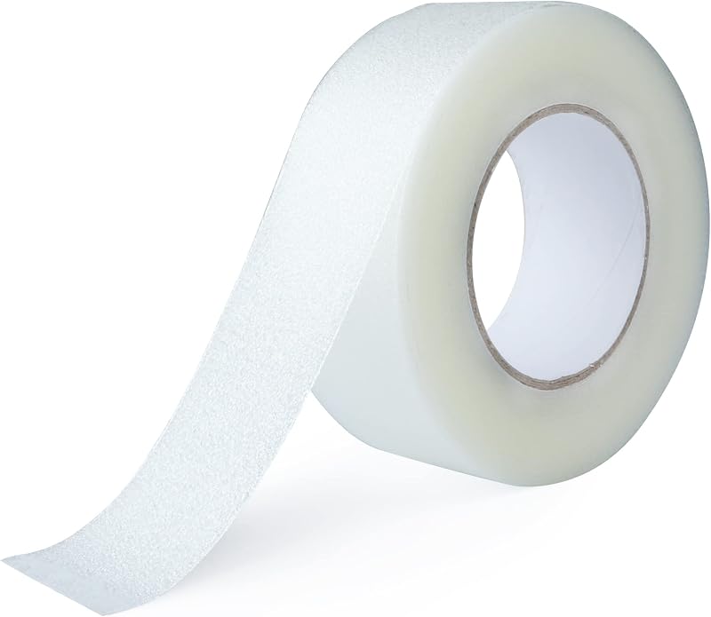 SANKEMU Cinta antideslizante transparente, 2 pulgadas por 33 pies, cinta de agarre de tracción antideslizante para bañeras, barcos, escaleras, transparente, suave, cómoda para pies descalzos