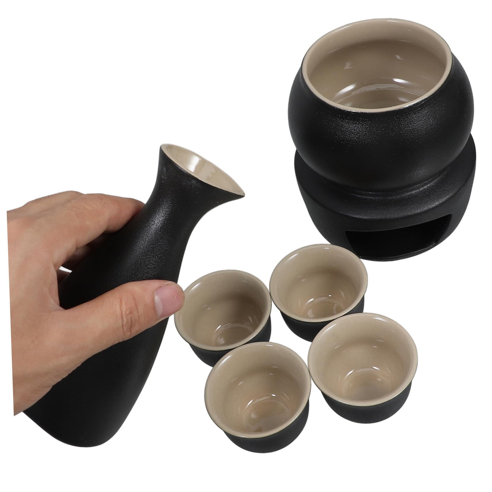 Gatuida Keramik Saketopf 1 Satz 300ml Schwarz im Klassischen Stil